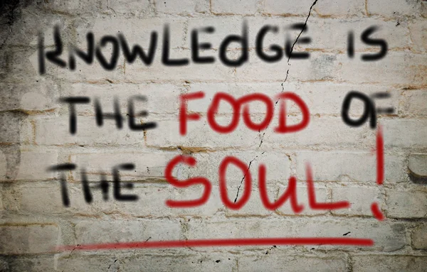 Knowledge Is The  Food Of The Soul Concept — Stock Photo, Image