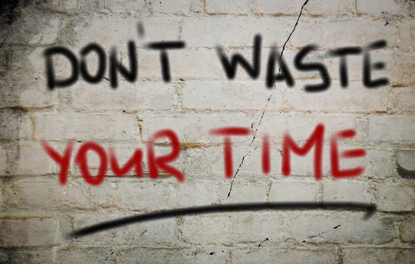 Não desperdice seu conceito de tempo — Fotografia de Stock