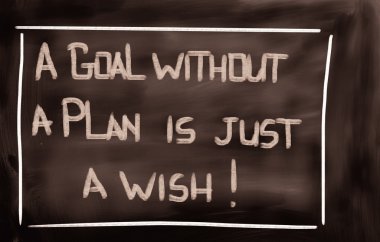 Sadece bir dilek kavram bir plan olmadan bir hedeftir
