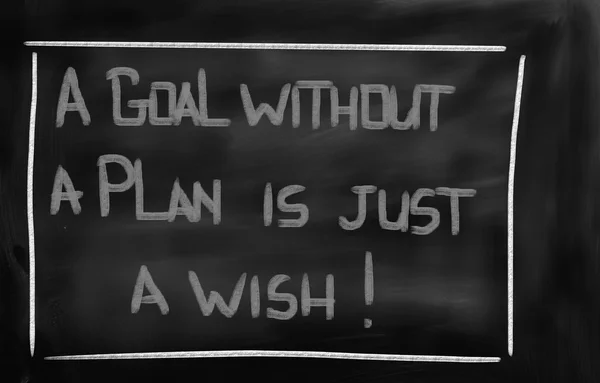 Ett mål utan en plan är bara en önskan begrepp — Stockfoto