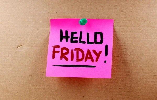 Hello Friday Concept — Stock Photo, Image