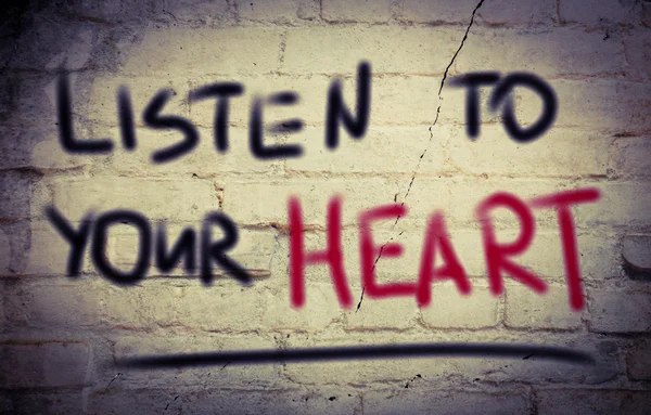 Luister naar je hart concept — Stockfoto