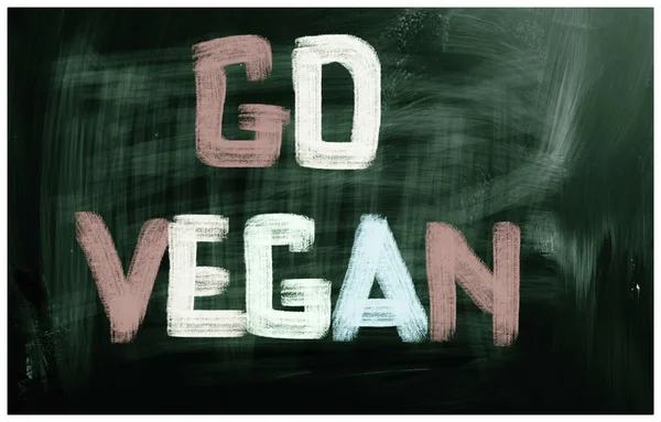 Йти vegan концепції — стокове фото