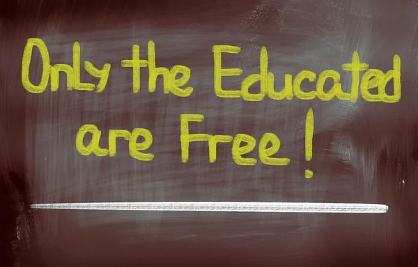 Only The Educated Are Free Concept — Stock Photo, Image