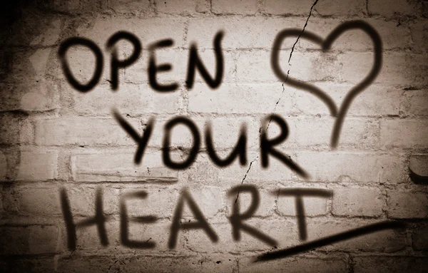Abre tu concepto de corazón — Foto de Stock