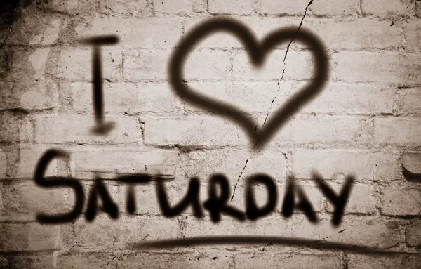 I Love Saturday Concept — Stock Photo, Image