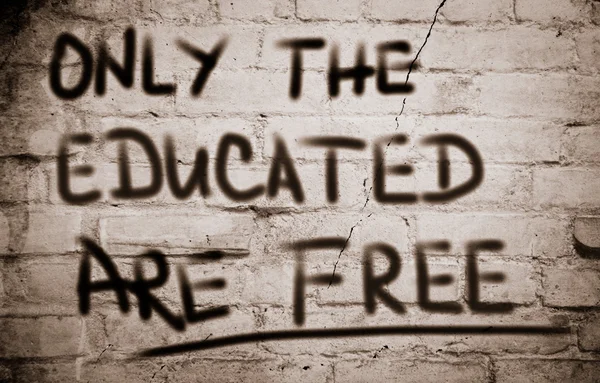 Solo gli educati sono concetto libero — Foto Stock