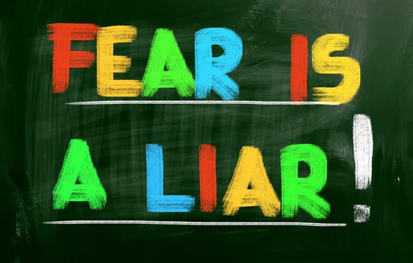 恐惧是一个说谎者的概念 — 图库照片