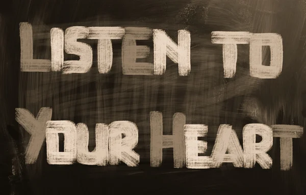 Прислушайтесь к сердцу — стоковое фото