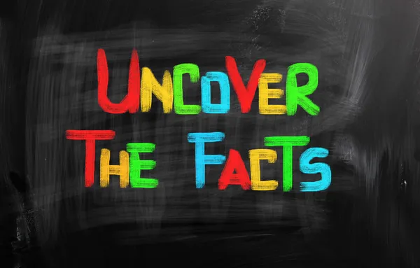 Uncover Konsep Fakta — Stok Foto