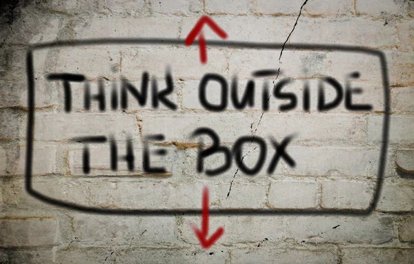 Pense fora do conceito de caixa — Fotografia de Stock