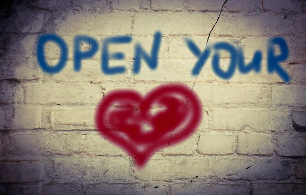 Ouvrez votre concept de coeur — Photo