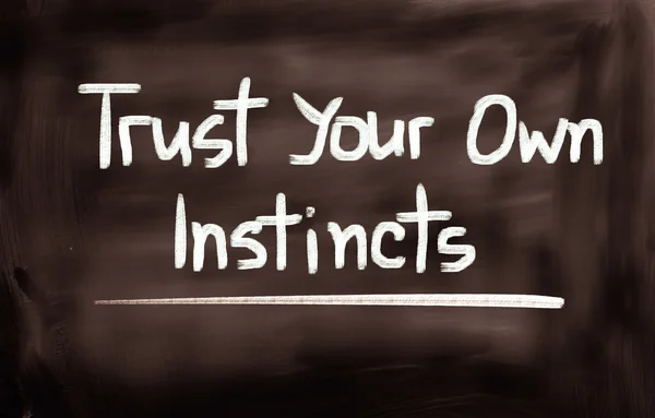 Zaufaj własnej koncepcji instynkty — Zdjęcie stockowe
