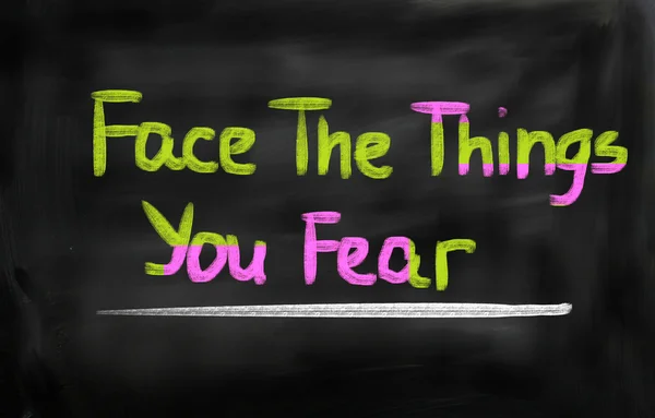 Face The Things You Fear Concept — Stock Photo, Image