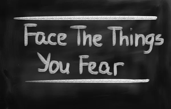 Face The Things You Fear Concept — Stock Photo, Image