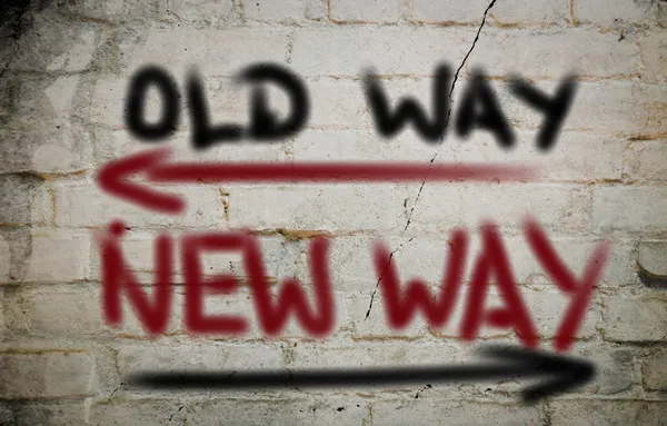 Old Way New Way Concept — Stock Photo, Image