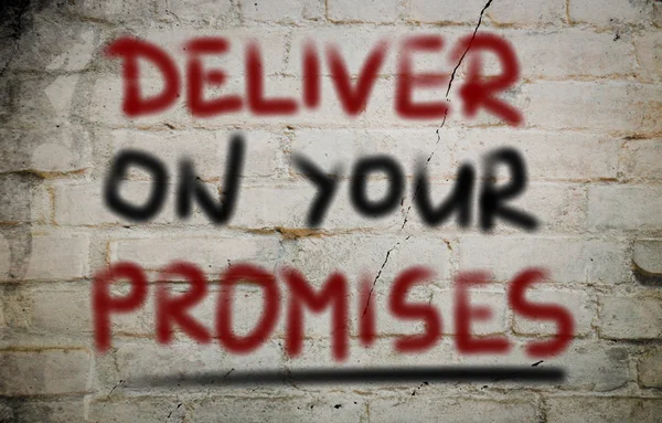 Entregar em seu conceito de promessas — Fotografia de Stock