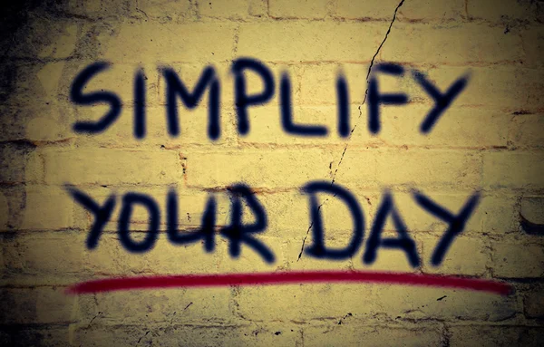 Simplify Your Day Concept — Stock Photo, Image