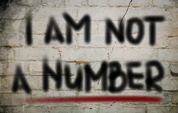 I Am Not A Number Concept — Stock Photo, Image