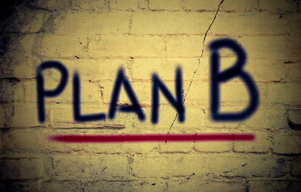 Plan b kavramı — Stok fotoğraf