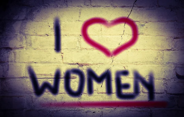 I Love Women Concept — Stock Photo, Image