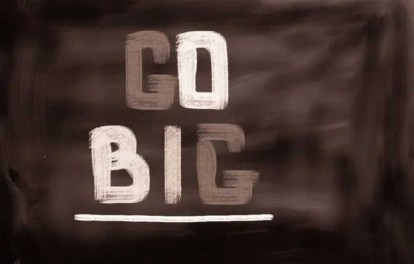 GO BIG concetto — Foto Stock