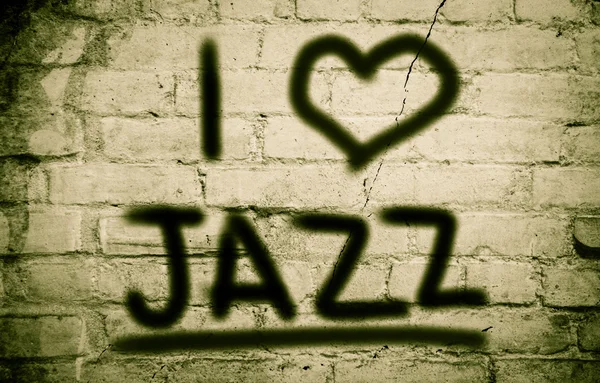 Ich liebe Jazz-Konzept — Stockfoto