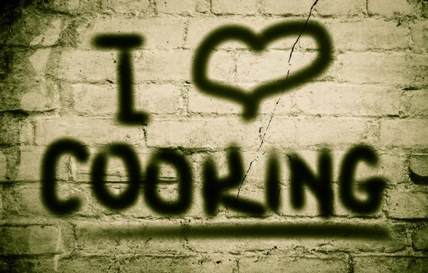 I Love Cooking Concept — Stok Foto