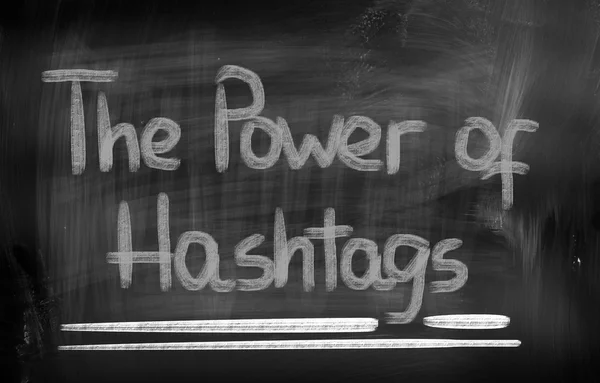 De kracht van hashtags concept — Stockfoto