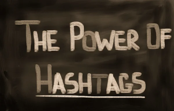 Il potere degli hashtag Concetto — Foto Stock