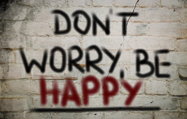 Non preoccuparti Sii felice Concetto — Foto Stock