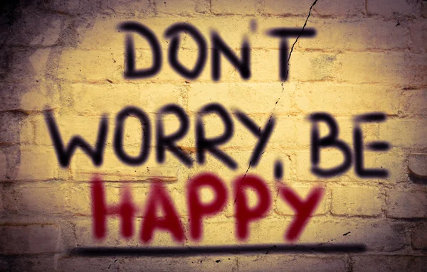 Don 't Worry Be Happy Concept — стоковое фото