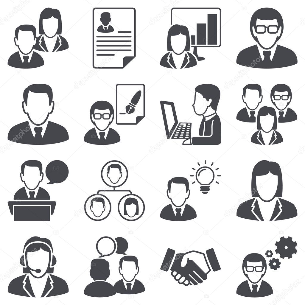 Icons set business — Stock Vector © spiral_media 24441323