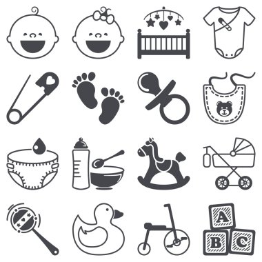 Icons set: bebekler
