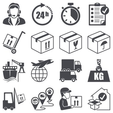 Icons set: Logistics clipart