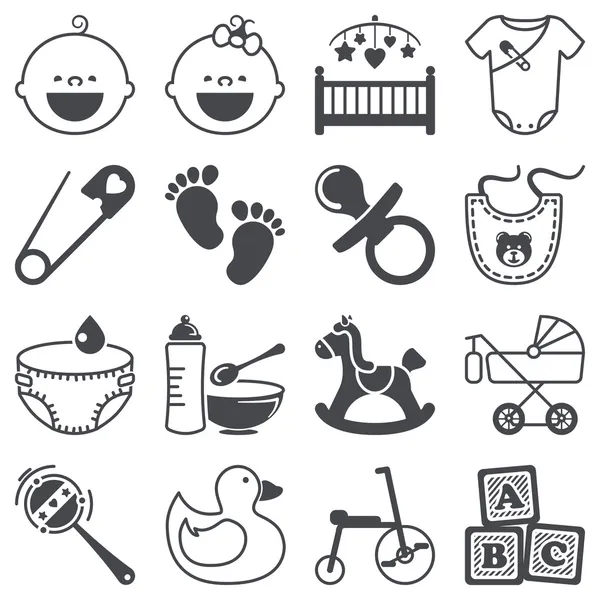 Icons set: Babies Royalty Free Stock Illustrations