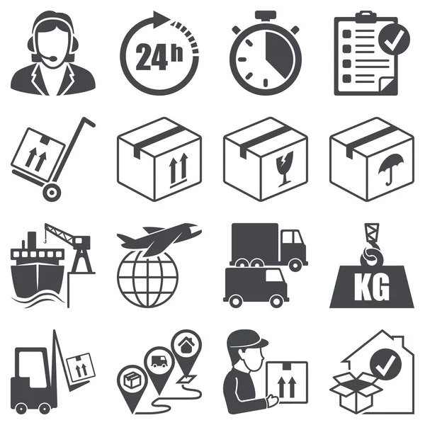Ensemble d'icônes : Logistique Illustration De Stock