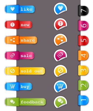 tasarım öğeleri. elektronik ticaret etiketleri