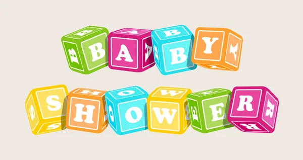 Kaart ontwerp. babydouche — Stockvector