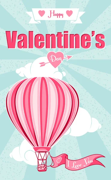 Tarjeta de felicitación: Feliz Día de San Valentín — Archivo Imágenes Vectoriales