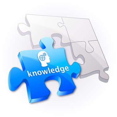 Knowledge puzzle concept. clipart