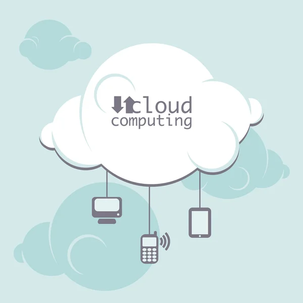 Hintergrund Cloud Computing — Stockvektor