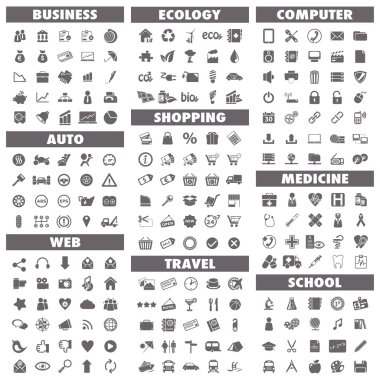 Basic icons set clipart