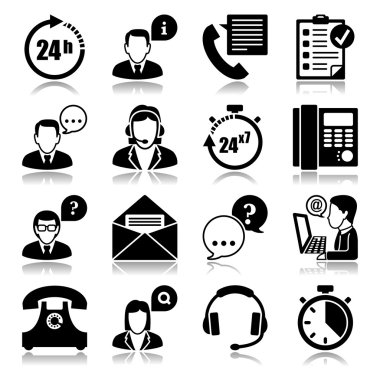 Icons set yansıması ile: destek