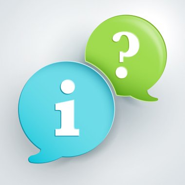 Information and question bubbles clipart