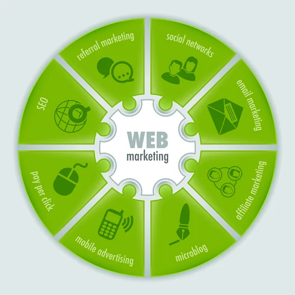 Infografica web marketing — Vettoriale Stock