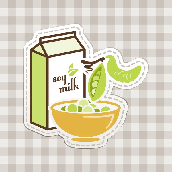 Leche de soja — Vector de stock