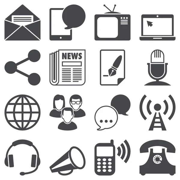 Iconos de comunicación — Archivo Imágenes Vectoriales