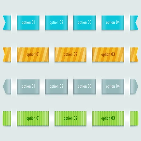 Linten opties — Stockvector