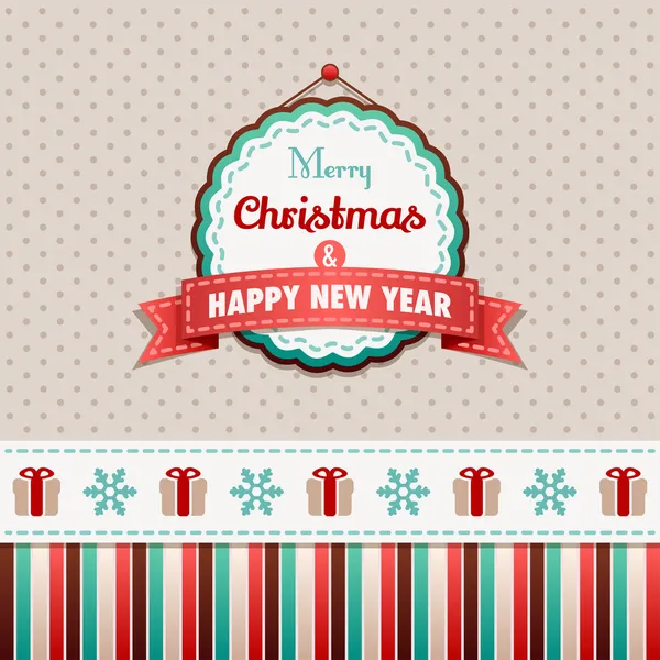 Merry Christmas and Happy New Year — Stock Vector